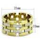 MATK1705 - Two-Tone IP Gold (Ion Plating) Stainless Steel Ring with No Stone