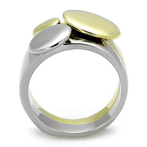 MATK1706 - Two-Tone IP Gold (Ion Plating) Stainless Steel Ring with No Stone