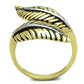 MATK1707 - Two-Tone IP Gold (Ion Plating) Stainless Steel Ring with Epoxy  in Jet
