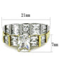 MATK1708 - Two-Tone IP Gold (Ion Plating) Stainless Steel Ring with AAA Grade CZ  in Clear