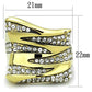 MATK1709 - IP Gold(Ion Plating) Stainless Steel Ring with Top Grade Crystal  in Clear