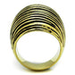 MATK1711 - IP Gold(Ion Plating) Stainless Steel Ring with Epoxy  in Jet