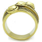 MATK1718 - IP Gold(Ion Plating) Stainless Steel Ring with Epoxy  in Jet