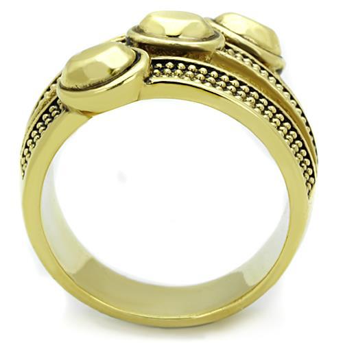 MATK1718 - IP Gold(Ion Plating) Stainless Steel Ring with Epoxy  in Jet