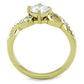MATK1722 - IP Gold(Ion Plating) Stainless Steel Ring with AAA Grade CZ  in Clear