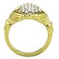 MATK1724 - IP Gold(Ion Plating) Stainless Steel Ring with Top Grade Crystal  in Clear
