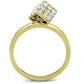MATK1725 - IP Gold(Ion Plating) Stainless Steel Ring with Top Grade Crystal  in Clear