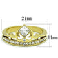 MATK1727 - IP Gold(Ion Plating) Stainless Steel Ring with AAA Grade CZ  in Clear