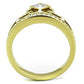 MATK1727 - IP Gold(Ion Plating) Stainless Steel Ring with AAA Grade CZ  in Clear