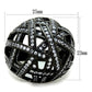 MATK1734 - IP Black(Ion Plating) Stainless Steel Ring with AAA Grade CZ  in Clear