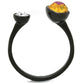 MATK1738 - IP Black(Ion Plating) Stainless Steel Ring with Top Grade Crystal  in Champagne