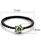 MATK1739 - IP Black(Ion Plating) Stainless Steel Ring with Top Grade Crystal  in Peridot