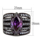 MATK1752DC - IP Dark Brown (IP coffee) Stainless Steel Ring with AAA Grade CZ  in Amethyst
