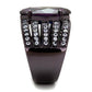 MATK1752DC - IP Dark Brown (IP coffee) Stainless Steel Ring with AAA Grade CZ  in Amethyst