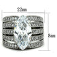 MATK1752 - High polished (no plating) Stainless Steel Ring with AAA Grade CZ  in Clear