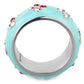MATK1768 - High polished (no plating) Stainless Steel Ring with Top Grade Crystal  in Light Rose