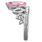 MATK1771 - High polished (no plating) Stainless Steel Ring with AAA Grade CZ  in Rose