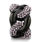 MATK1787 - IP Black(Ion Plating) Stainless Steel Ring with Top Grade Crystal  in Light Amethyst
