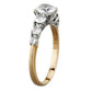 MATK1794 - Two-Tone IP Rose Gold Stainless Steel Ring with AAA Grade CZ  in Clear