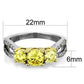 MATK1795 - Two-Tone IP Gold (Ion Plating) Stainless Steel Ring with AAA Grade CZ  in Topaz