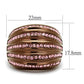 MATK1789LC - IP Coffee light Stainless Steel Ring with Top Grade Crystal  in Light Rose