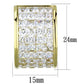 MATK1807 - IP Gold(Ion Plating) Stainless Steel Earrings with AAA Grade CZ  in Clear
