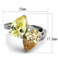 MATK1820 - High polished (no plating) Stainless Steel Ring with AAA Grade CZ  in Multi Color