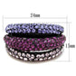MATK1831 - IP Black(Ion Plating) Stainless Steel Ring with Top Grade Crystal  in Multi Color