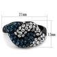 MATK1833 - IP Black(Ion Plating) Stainless Steel Ring with Top Grade Crystal  in Montana