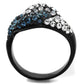 MATK1833 - IP Black(Ion Plating) Stainless Steel Ring with Top Grade Crystal  in Montana