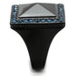 MATK1841 - IP Black(Ion Plating) Stainless Steel Ring with Top Grade Crystal  in Montana