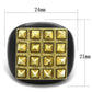 MATK1842 - IP Gold+ IP Black (Ion Plating) Stainless Steel Ring with No Stone