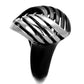 MATK1843 - Two-Tone IP Black (Ion Plating) Stainless Steel Ring with No Stone