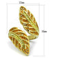 MATK1849 - IP Gold(Ion Plating) Stainless Steel Ring with Top Grade Crystal  in Multi Color