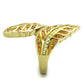 MATK1849 - IP Gold(Ion Plating) Stainless Steel Ring with Top Grade Crystal  in Multi Color