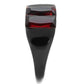 MATK1854 - IP Black(Ion Plating) Stainless Steel Ring with Synthetic Synthetic Glass in Siam