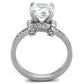 MATK1859 - No Plating Stainless Steel Ring with AAA Grade CZ  in Clear