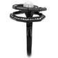 MATK1861 - IP Black(Ion Plating) Stainless Steel Ring with Synthetic Pearl in White