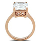 MATK1863 - IP Rose Gold(Ion Plating) Stainless Steel Ring with AAA Grade CZ  in Clear
