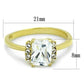 MATK1876 - IP Gold(Ion Plating) Stainless Steel Ring with AAA Grade CZ  in Clear