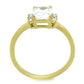 MATK1876 - IP Gold(Ion Plating) Stainless Steel Ring with AAA Grade CZ  in Clear