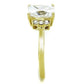 MATK1876 - IP Gold(Ion Plating) Stainless Steel Ring with AAA Grade CZ  in Clear
