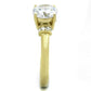 MATK1877 - IP Gold(Ion Plating) Stainless Steel Ring with AAA Grade CZ  in Clear