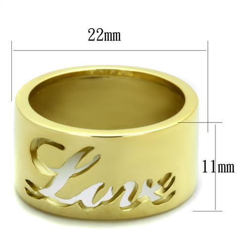 MATK1878 - IP Gold(Ion Plating) Stainless Steel Ring with No Stone