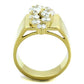 MATK1879 - IP Gold(Ion Plating) Stainless Steel Ring with AAA Grade CZ  in Clear