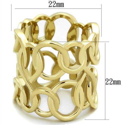 MATK1882 - IP Gold(Ion Plating) Stainless Steel Ring with No Stone