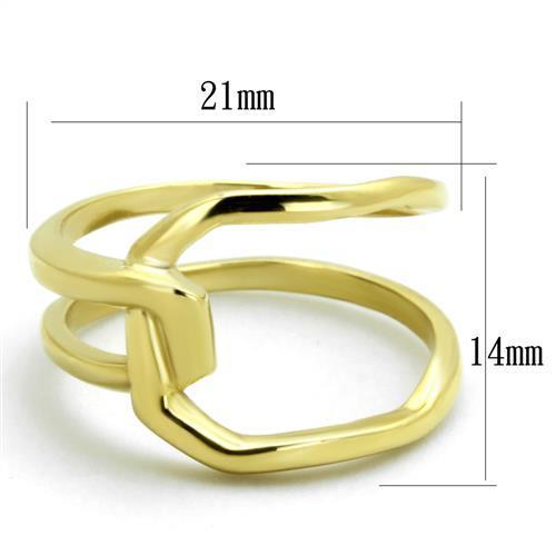 MATK1883 - IP Gold(Ion Plating) Stainless Steel Ring with No Stone