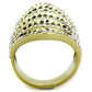 MATK1887 - IP Gold(Ion Plating) Stainless Steel Ring with Top Grade Crystal  in Clear