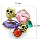 MATK1888 - IP Gold(Ion Plating) Stainless Steel Ring with AAA Grade CZ  in Multi Color