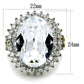 MATK1894 - Two-Tone IP Gold (Ion Plating) Stainless Steel Ring with Top Grade Crystal  in Clear